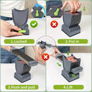 Conjunto de fatiador de carne manual e afiador de facas – Aço inoxidável