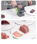 Conjunto de fatiador de carne manual e afiador de facas – Aço inoxidável