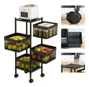 Fruteira Organizadora Articulada 4 Andares Quadrada